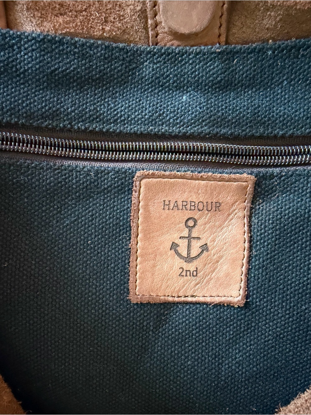 Harbour 2nd Cognac Brown Leather Tote Bag Soft Distressed Chic Quiet luxury - Picture 8 of 13